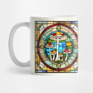 Standing Tall Mushroom Stained Glass Mug